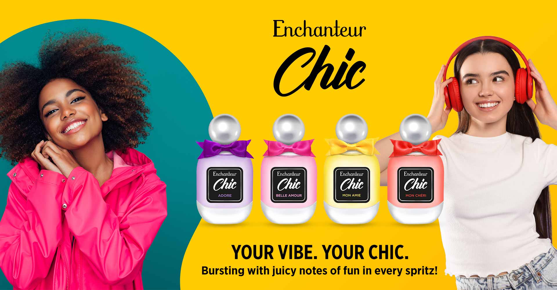 Enchanteur Chic Eau de Toilettes – bursting with juicy notes of fun in every spritz!