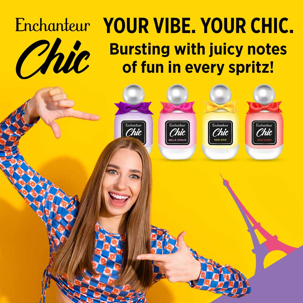 Enchanteur Chic Eau de Toilettes – bursting with juicy notes of fun in every spritz!