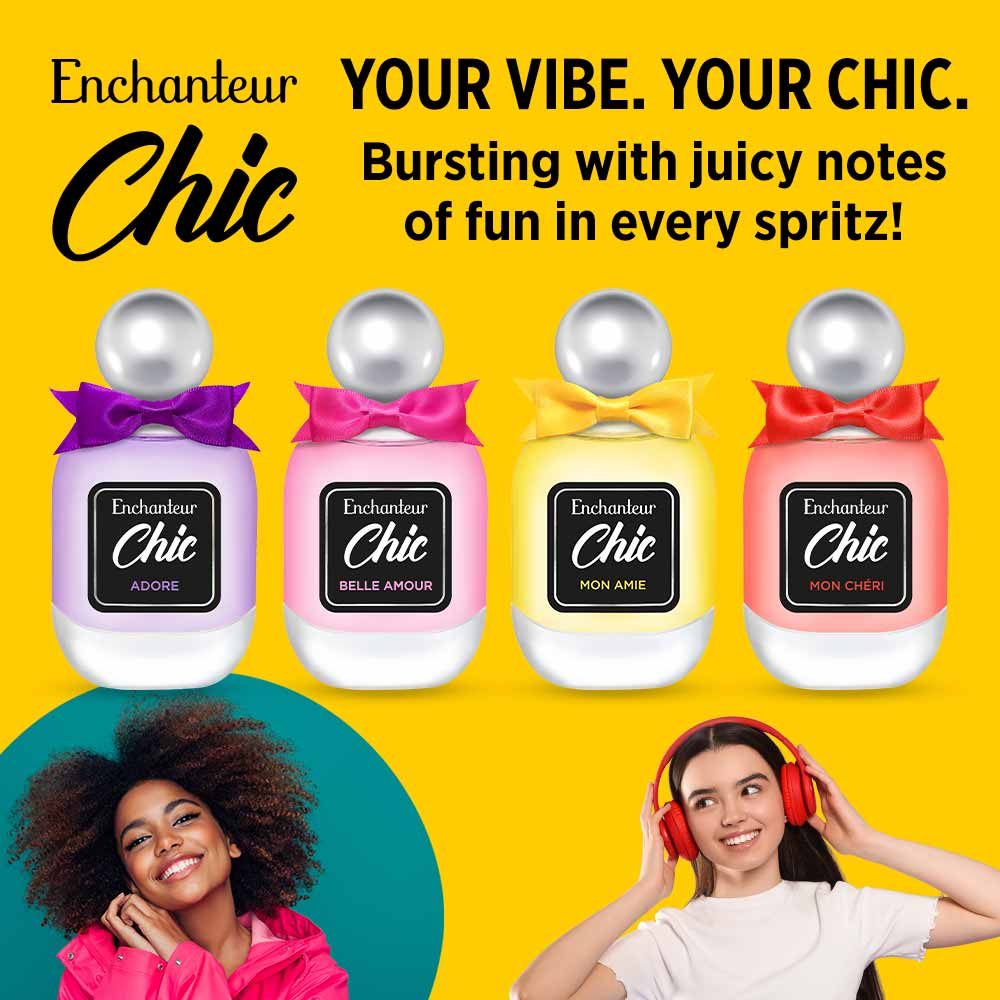 Enchanteur Chic Eau de Toilettes – bursting with juicy notes of fun in every spritz!