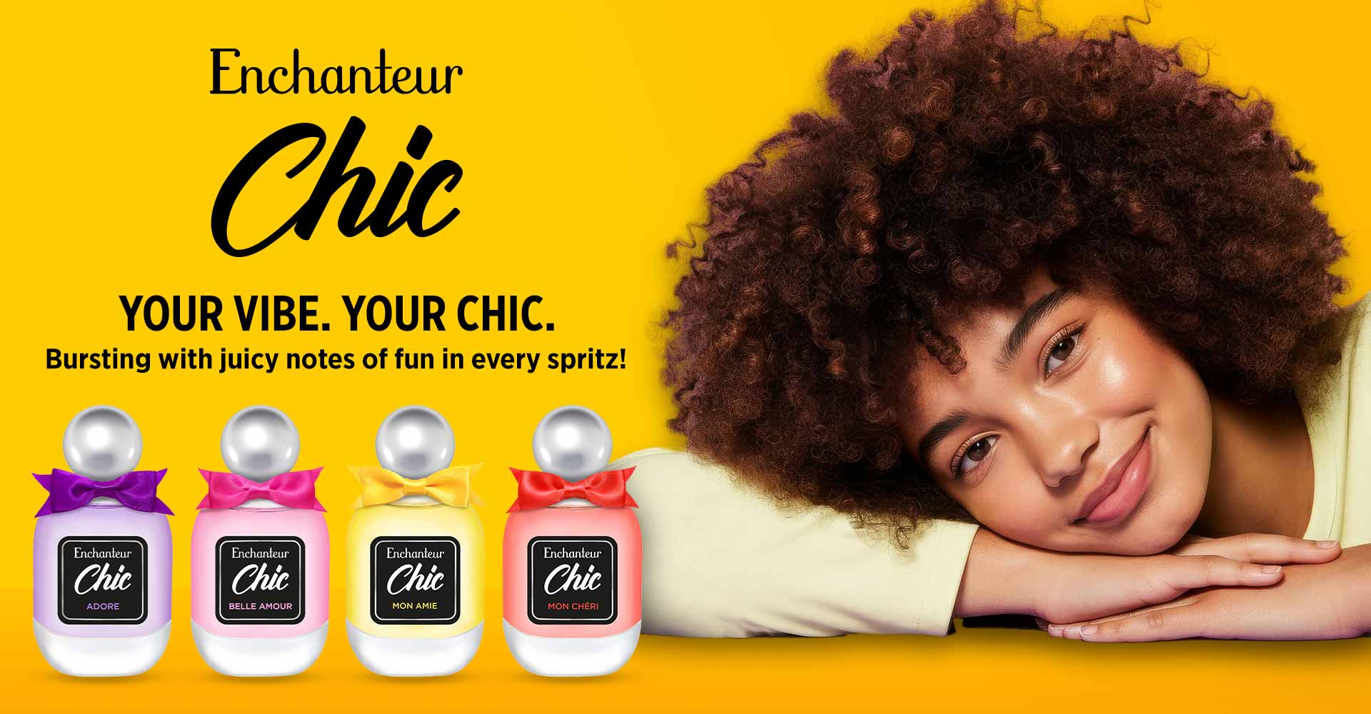 Enchanteur Chic Eau de Toilettes – bursting with juicy notes of fun in every spritz!