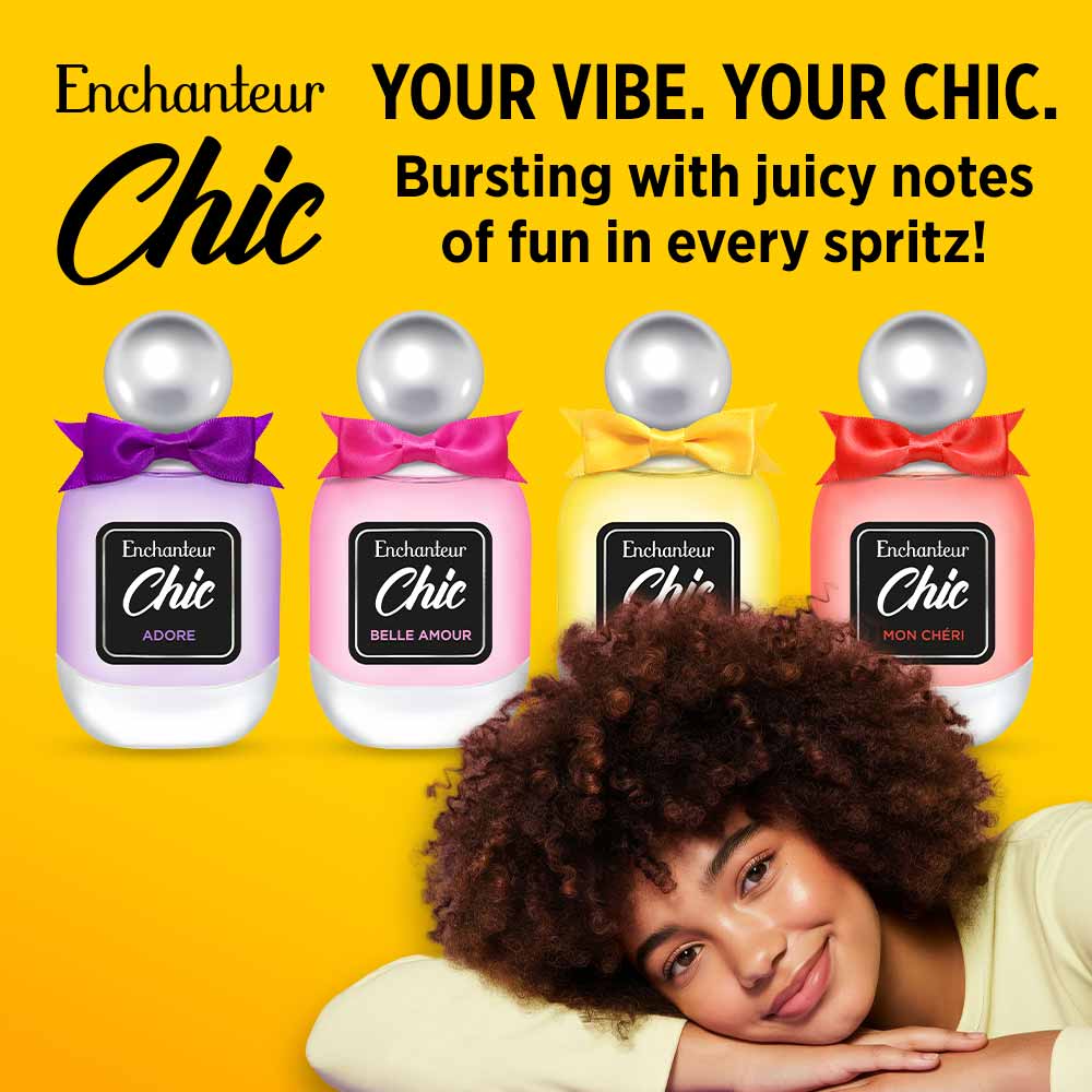 Enchanteur Chic Eau de Toilettes – bursting with juicy notes of fun in every spritz!